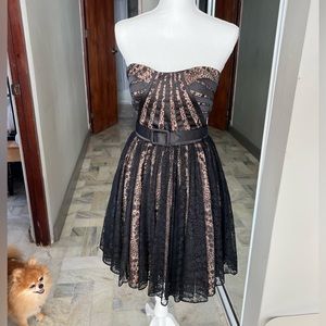 Corset Lace Dress with Belt